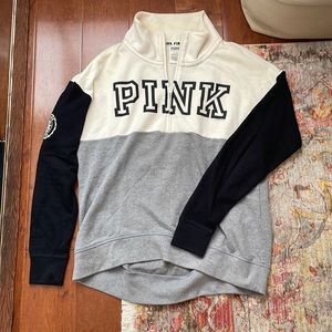 Pink Victoria’s Secret 3/4 zip sweatshirt size small